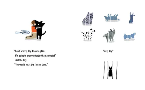 Hey, Boy is simply illustrated.